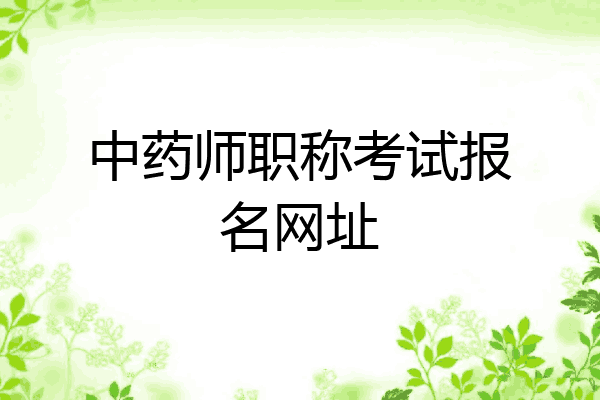 中药师职称考试报名网址