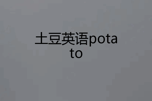 土豆英语potato