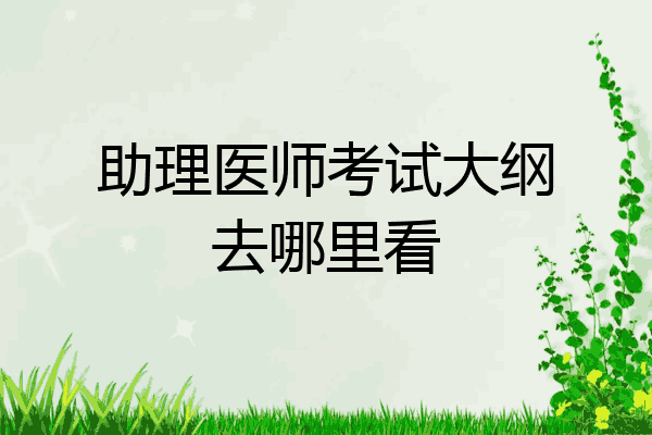 助理医师考试大纲去哪里看
