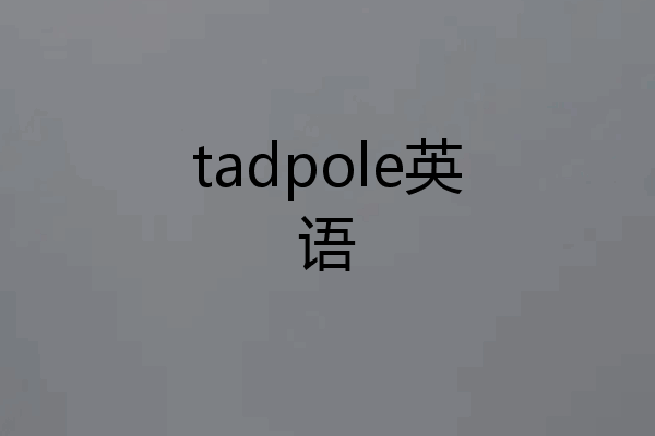 tadpole英语