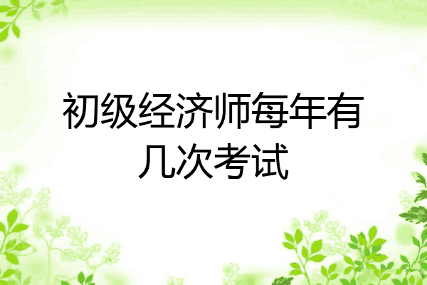初级经济师每年有几次考试
