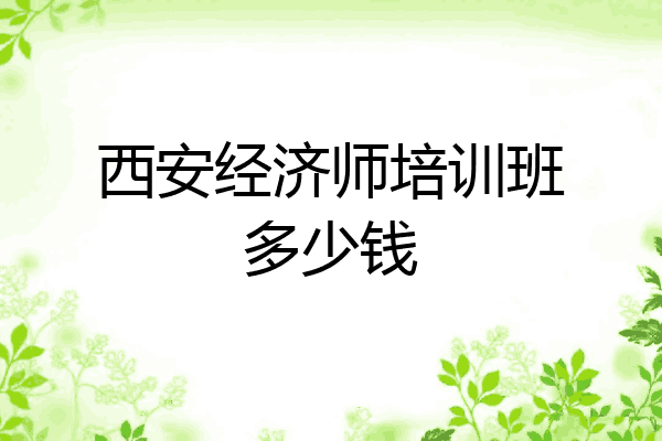 西安经济师培训班多少钱