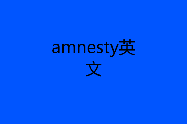 amnesty英文
