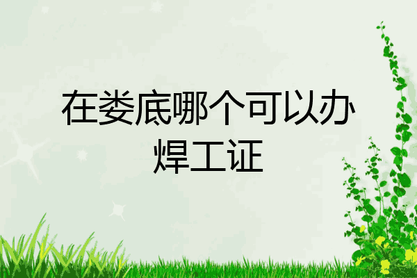 在娄底哪个可以办焊工证