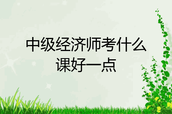 中级经济师考什么课好一点