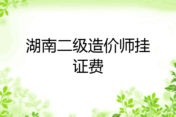 湖南二级造价师挂证费