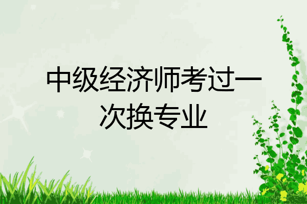 中级经济师考过一次换专业