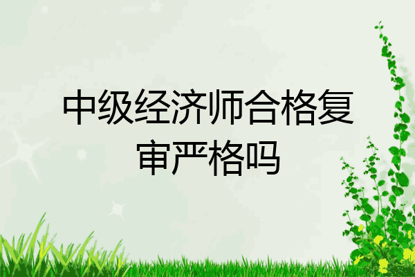 中级经济师合格复审严格吗