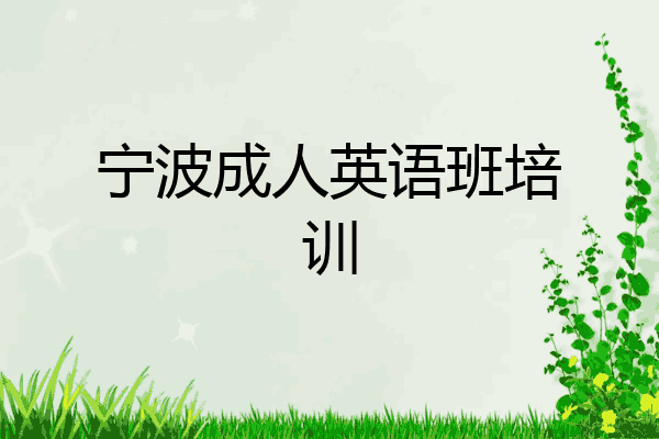 宁波成人英语班培训