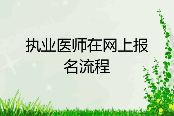 执业医师在网上报名流程
