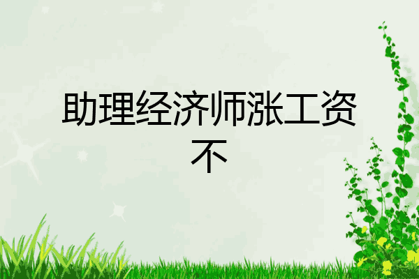 助理经济师涨工资不