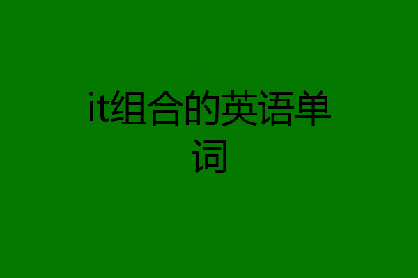it组合的英语单词