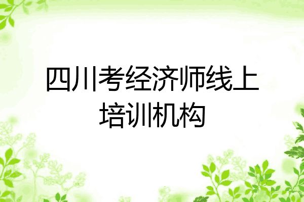 四川考经济师线上培训机构