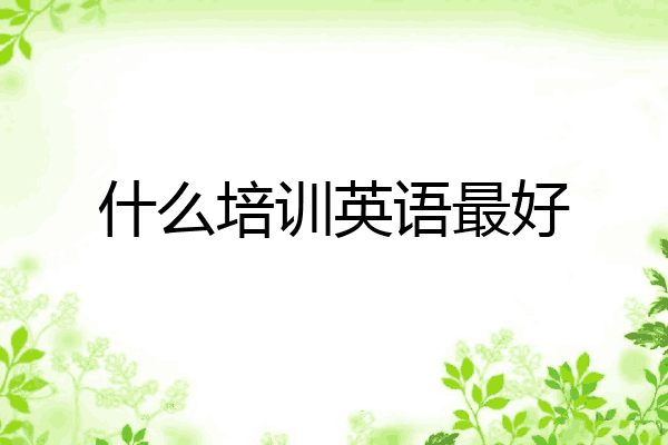 什么培训英语最好