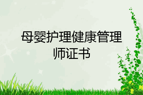母婴护理健康管理师证书