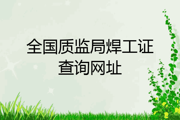 全国质监局焊工证查询网址