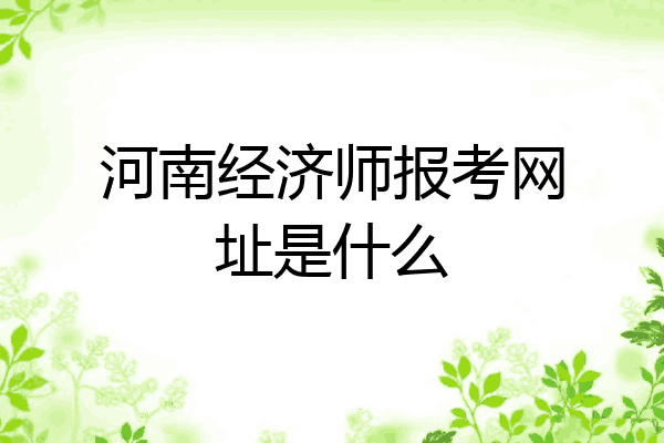 河南经济师报考网址是什么