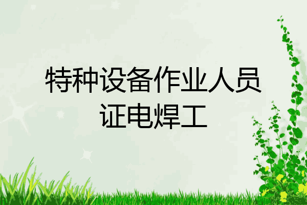 特种设备作业人员证电焊工