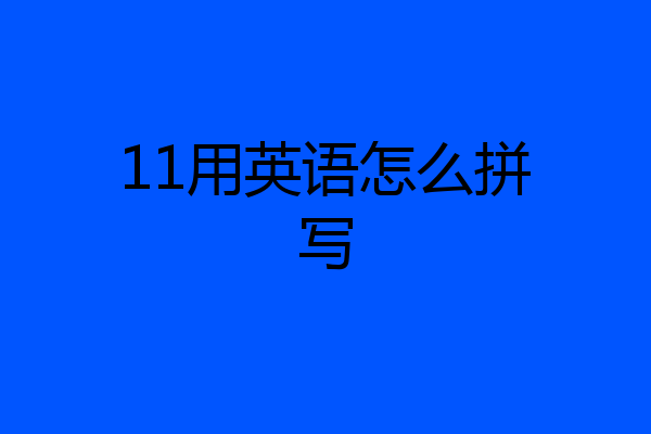 11用英语怎么拼写