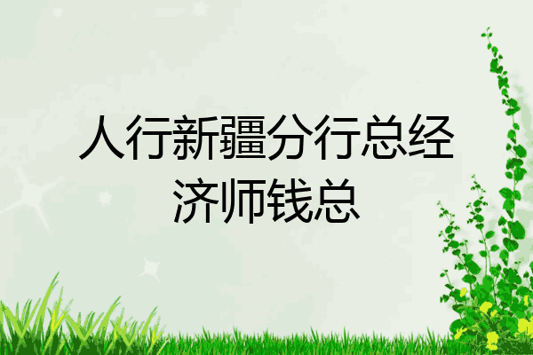 人行新疆分行总经济师钱总