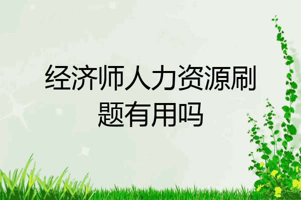 经济师人力资源刷题有用吗