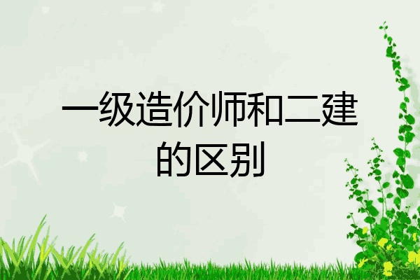 一级造价师和二建的区别