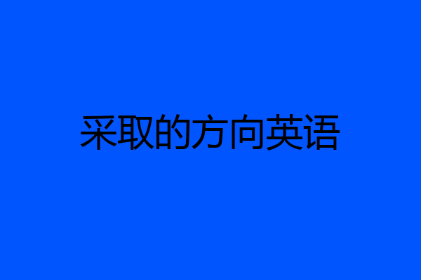 采取的方向英语