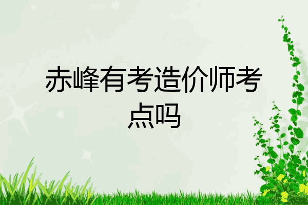 赤峰有考造价师考点吗