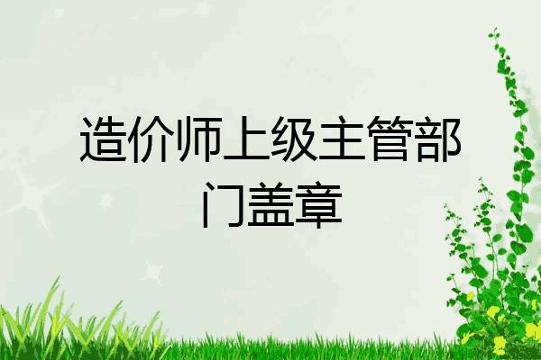 造价师上级主管部门盖章