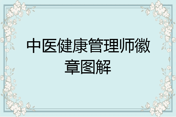 中医健康管理师徽章图解