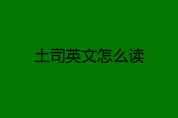 土司英文怎么读