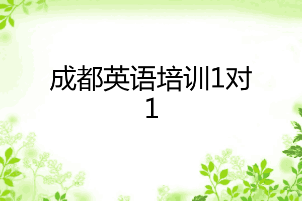 成都英语培训1对1