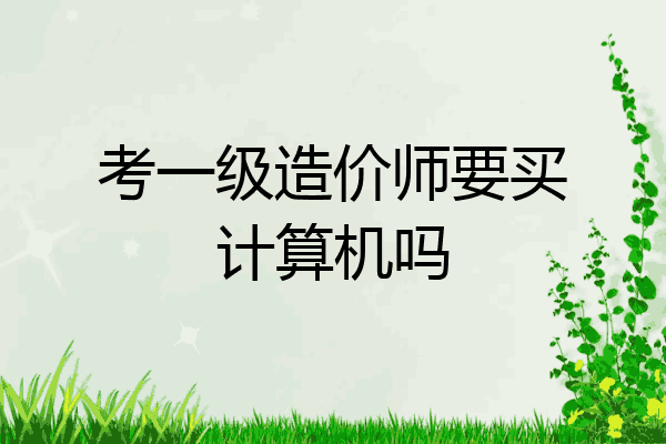 考一级造价师要买计算机吗