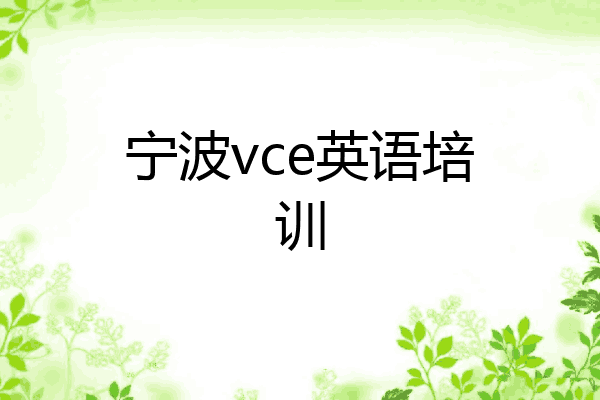 宁波vce英语培训