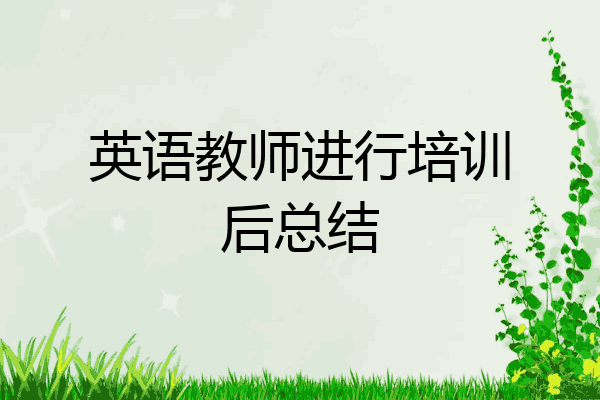 英语教师进行培训后总结