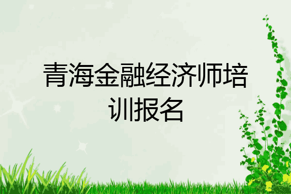 青海金融经济师培训报名