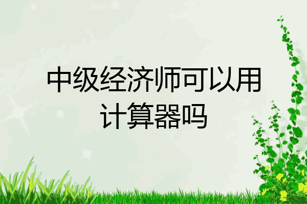 中级经济师可以用计算器吗