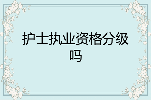护士执业资格分级吗