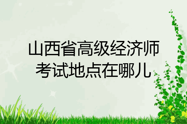 山西省高级经济师考试地点在哪儿
