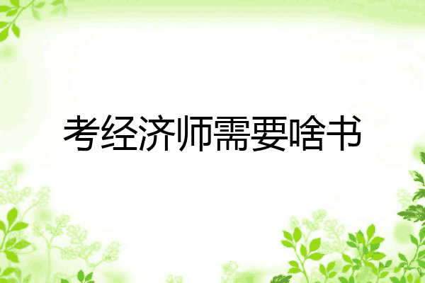 考经济师需要啥书