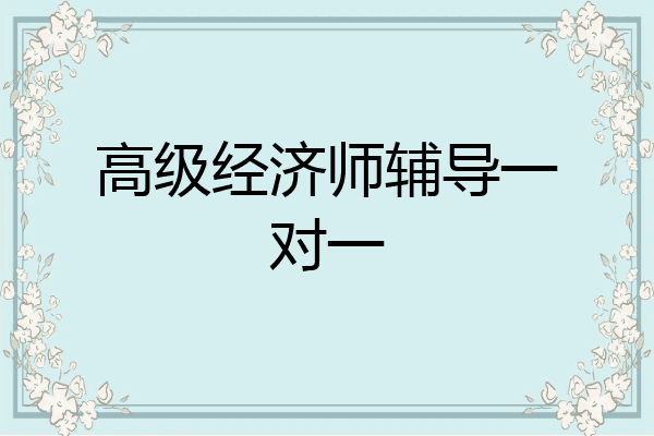 高级经济师辅导一对一