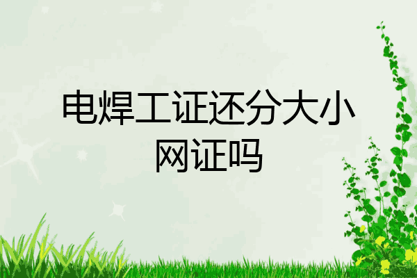 电焊工证还分大小网证吗