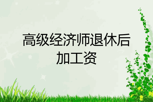 高级经济师退休后加工资