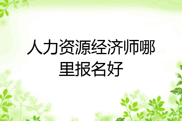 人力资源经济师哪里报名好