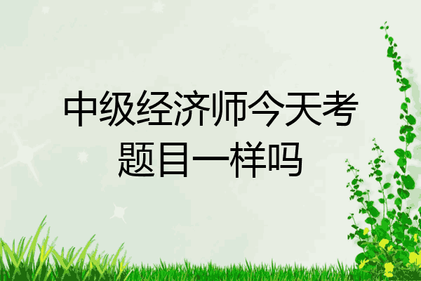 中级经济师今天考题目一样吗