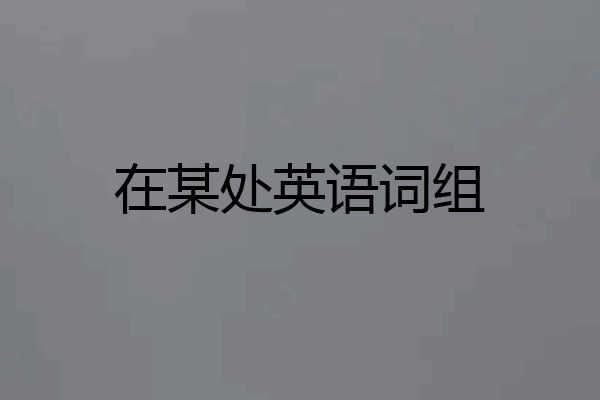 在某处英语词组