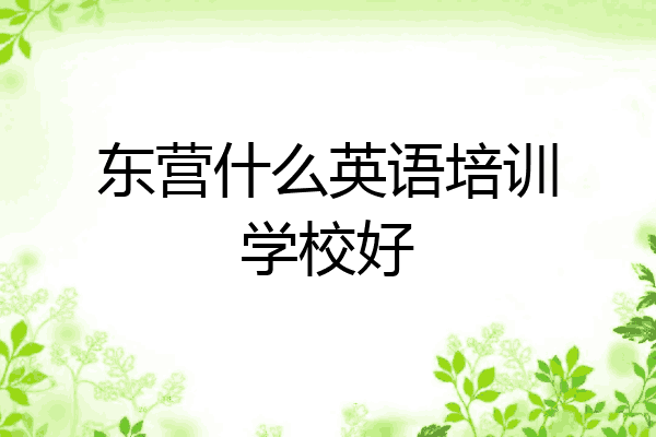 东营什么英语培训学校好