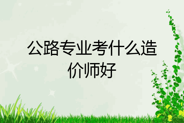 公路专业考什么造价师好