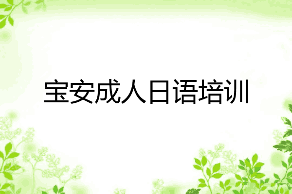 宝安成人日语培训