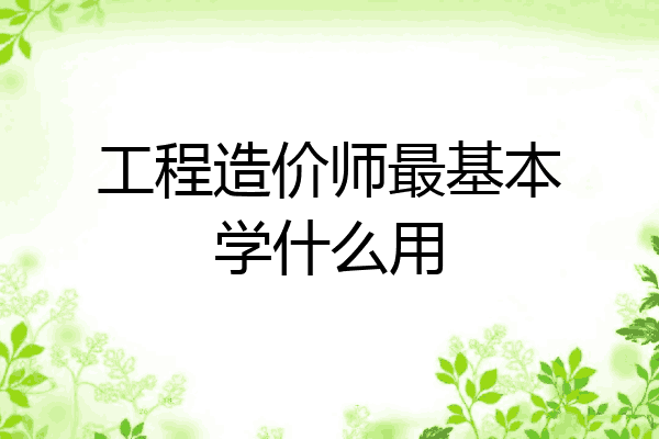 工程造价师最基本学什么用
